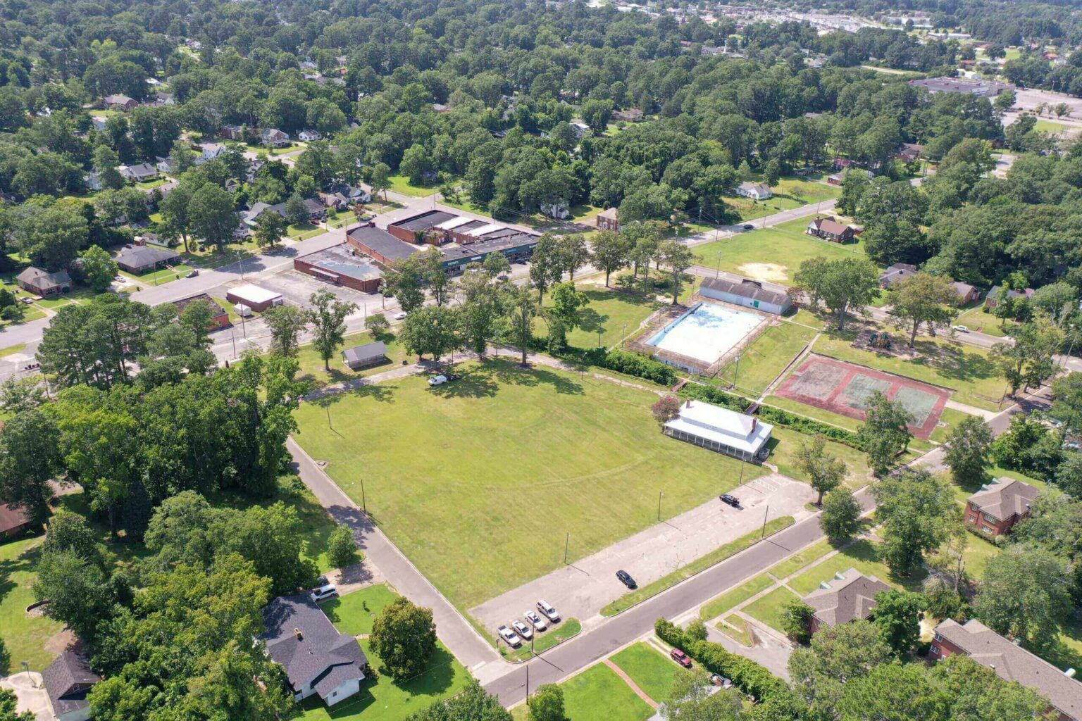 aerial view of Emma Webb Park