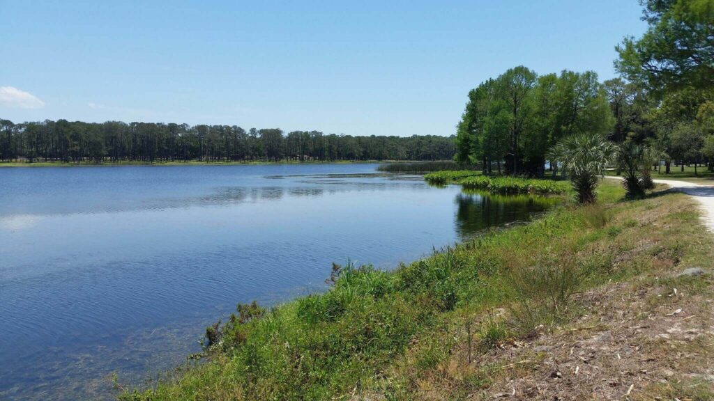 trail and lake